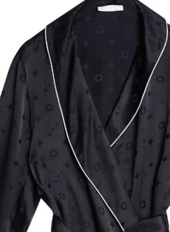 Fleur Du Mal Men's Silk Jacquard Robe 15 Fleur Du Mal Men's Silk Jacquard Robe -Sexy Wear Hub mensrobeflat2