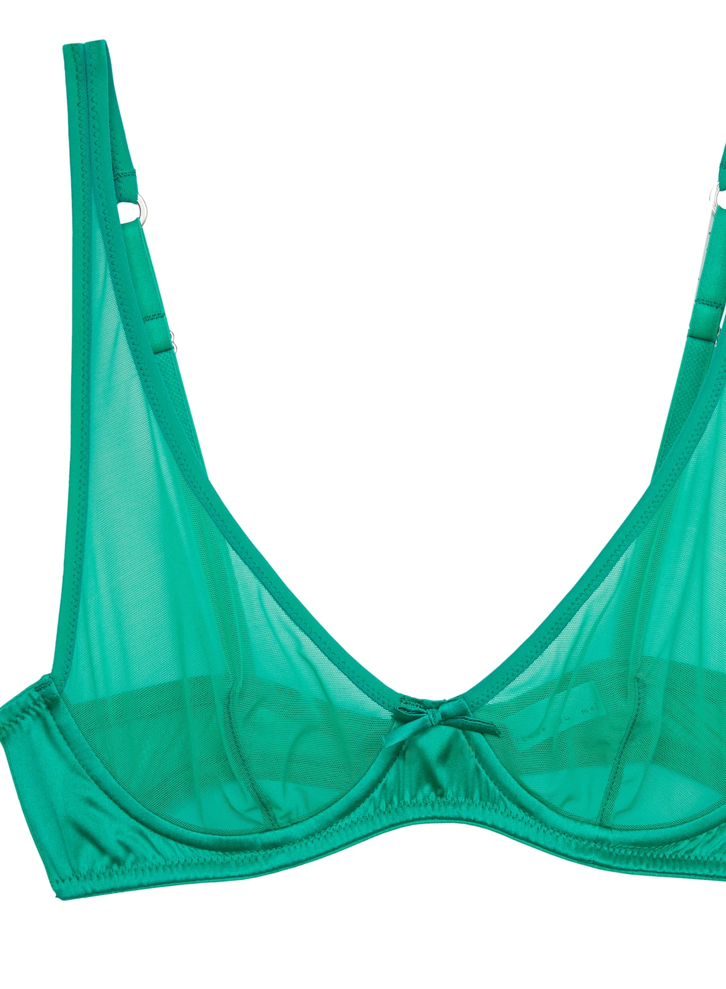 Fleur Du Mal Fuller Cup Mesh Demi Bra 8 Fleur Du Mal Fuller Cup Mesh Demi Bra - Image 8
