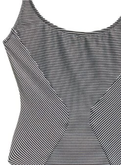 Fleur Du Mal Mitered Stripe Scoop Neck One Piece -Sexy Wear Hub miteredonepieceflat2