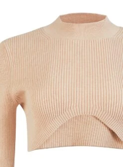 Fleur Du Mal Knit Cropped Turtleneck 14 Fleur Du Mal Knit Cropped Turtleneck -Sexy Wear Hub oatmealturtleneckflat2