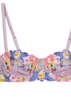 Fleur Du Mal Orchid Embroidery Balconette Bra -Sexy Wear Hub orchidbraflat2