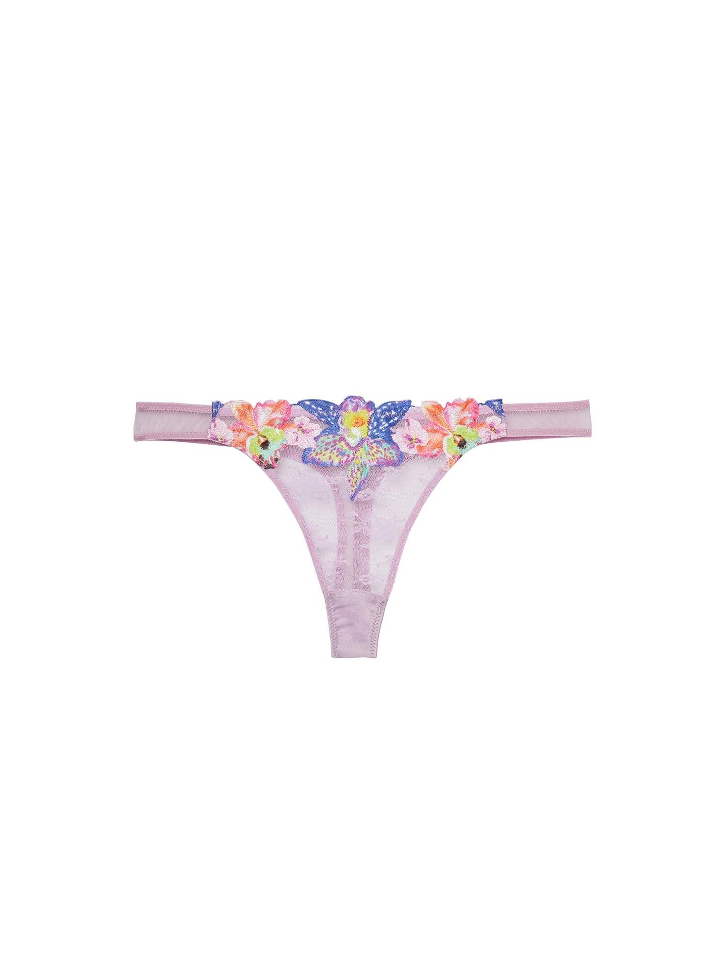 Fleur Du Mal Orchid Embroidery Thong 3 Fleur Du Mal Orchid Embroidery Thong - Image 3