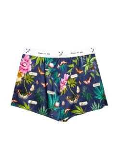 Fleur Du Mal Botanical Unisex Boxer Short 11 Fleur Du Mal Botanical Unisex Boxer Short -Sexy Wear Hub papillonindigoflat2