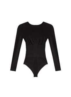 Fleur Du Mal Le Body Long Sleeve Control Bodysuit 11 Fleur Du Mal Le Body Long Sleeve Control Bodysuit -Sexy Wear Hub perforatedlongsleeverbodysuitblackflat1