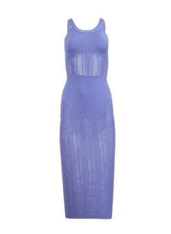 Fleur Du Mal Linear Pointelle Knit Dress -Sexy Wear Hub pointelledressflat1