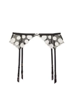 Fleur Du Mal Polka Dot Embroidery Garter Belt -Sexy Wear Hub polkadotgarterflat1
