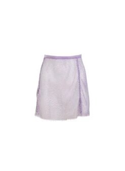 Fleur Du Mal Rhinestone Fishnet Mini Skirt -Sexy Wear Hub rhinestoneskirtflat1
