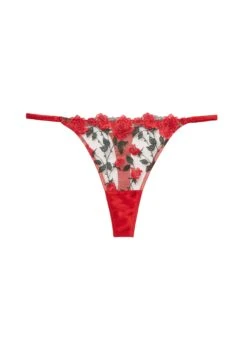 Fleur Du Mal Roses & Thorns Thong -Sexy Wear Hub roseandthornthongflat1
