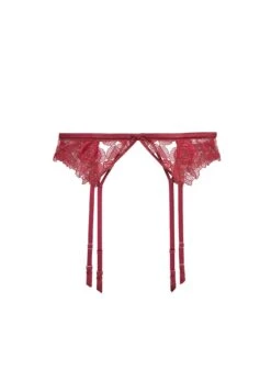 Fleur Du Mal Rose Embroidery Garter -Sexy Wear Hub roseembroiderygarterflat1