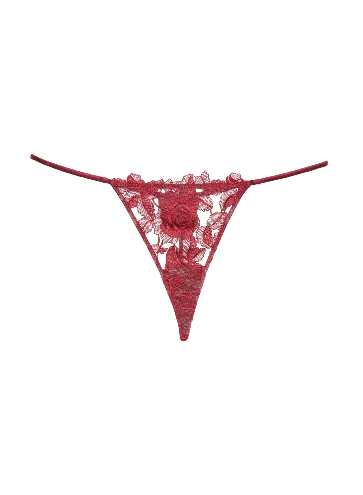 Fleur Du Mal Rose Embroidery V String 3 Fleur Du Mal Rose Embroidery V String - Image 3