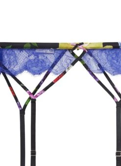 Fleur Du Mal Rose Lace Garter -Sexy Wear Hub roselacegarterflat2