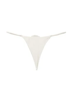 Fleur Du Mal Rose Luxe V String -Sexy Wear Hub roseluxevstringivoryflat1