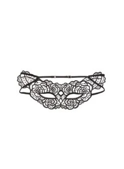 Fleur Du Mal Rose Guipure Eye Mask -Sexy Wear Hub rosemaskflat