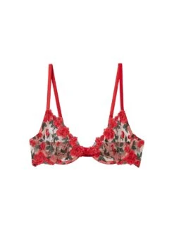 Fleur Du Mal Roses & Thorns Demi Bra -Sexy Wear Hub rosesthornsbraflat1