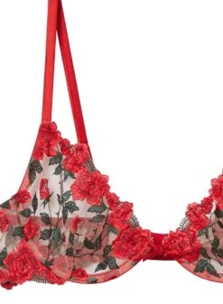 Fleur Du Mal Roses & Thorns Demi Bra -Sexy Wear Hub rosesthornsbraflat2