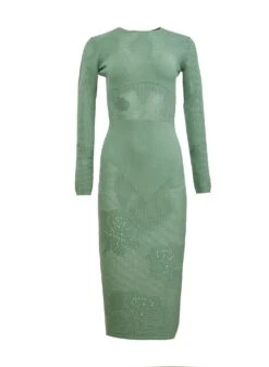 Fleur Du Mal Rose Pointelle Knit Dress -Sexy Wear Hub sagepointelledressflat1