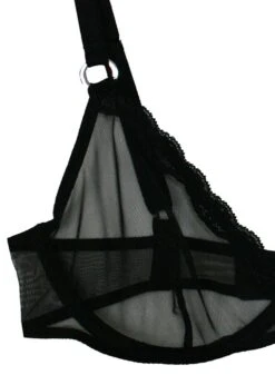 Fleur Du Mal Fuller Cup Sheer Tulle Demi Bra -Sexy Wear Hub sheer tulle bra fuller crop