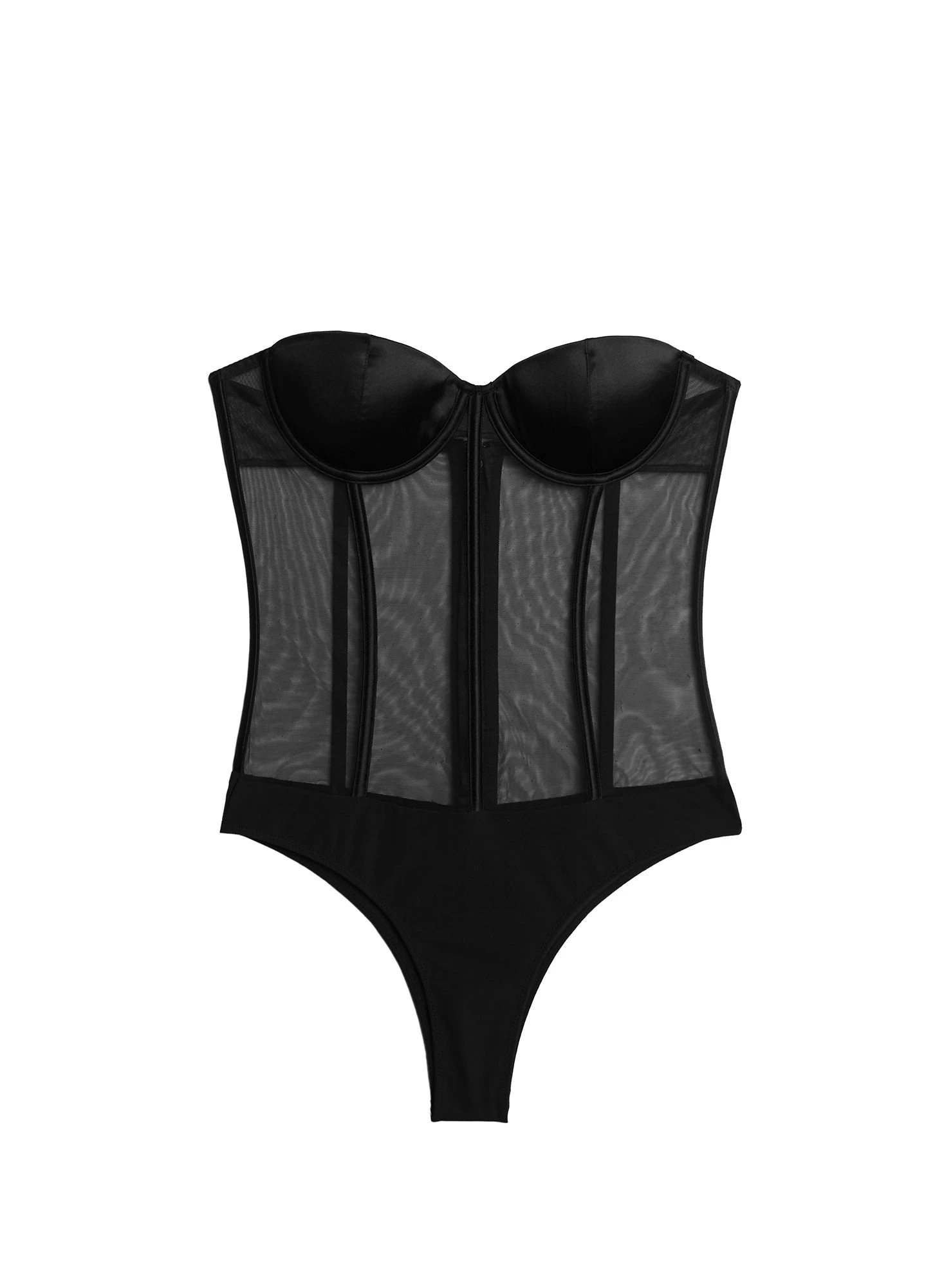 Fleur Du Mal Silk & Mesh Bodysuit 2 Fleur Du Mal Silk & Mesh Bodysuit - Image 2