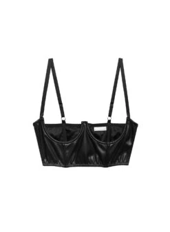 Fleur Du Mal Vegan Leather No Cup Bustier -Sexy Wear Hub veganleathernocupbustierflat1