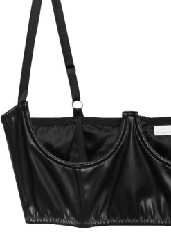 Fleur Du Mal Vegan Leather No Cup Bustier -Sexy Wear Hub veganleathernocupbustierflat2