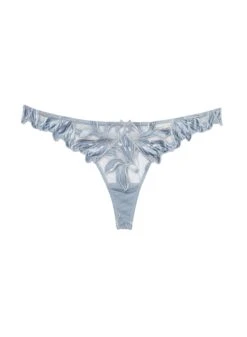 Fleur Du Mal Velvet Lily Embroidery Hipster Thong 11 Fleur Du Mal Velvet Lily Embroidery Hipster Thong -Sexy Wear Hub velvetlilythongflat1