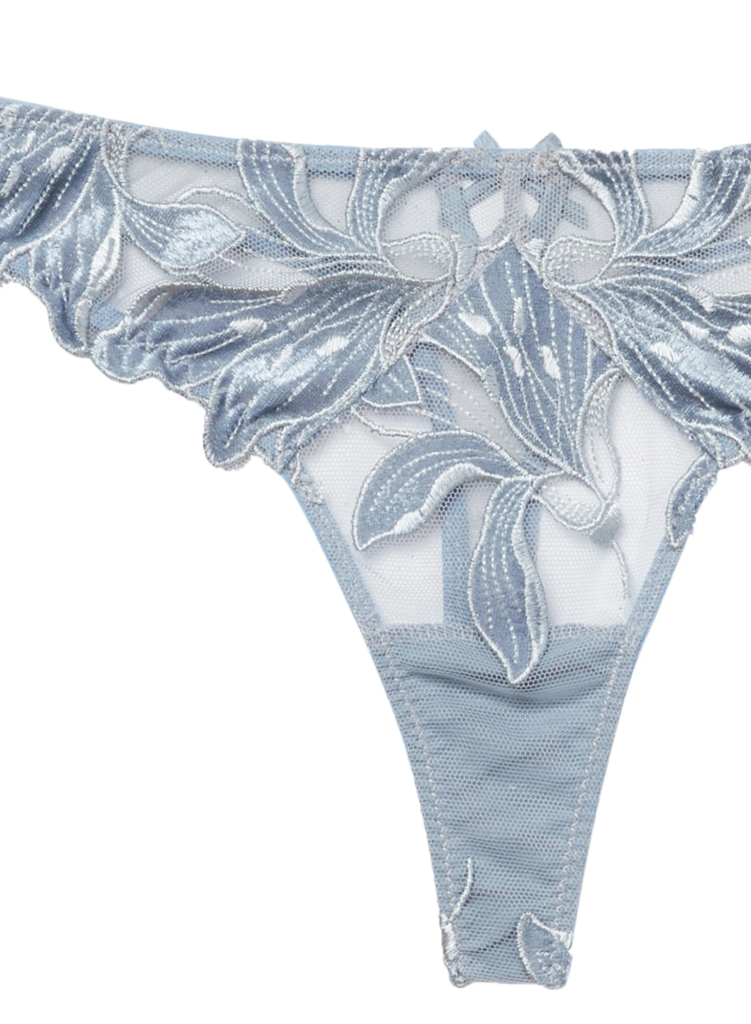 Fleur Du Mal Velvet Lily Embroidery Hipster Thong 8 Fleur Du Mal Velvet Lily Embroidery Hipster Thong - Image 8